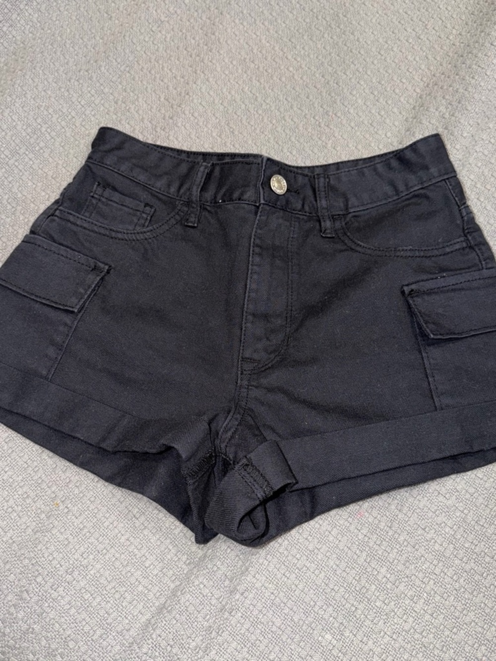 PacSun Black Cargo High-Rise Shorts